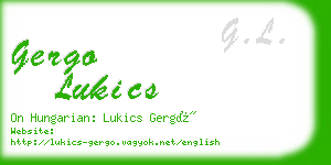 gergo lukics business card